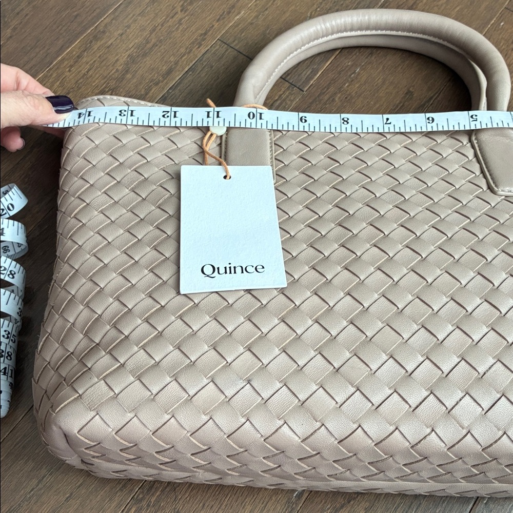 Quince Top Handle Woven Italian Leather Bag - Picture 9 of 16